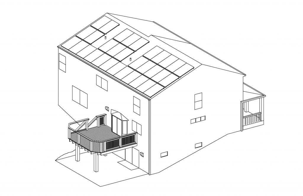 Home solar panel CAD drawing by Jason Brown