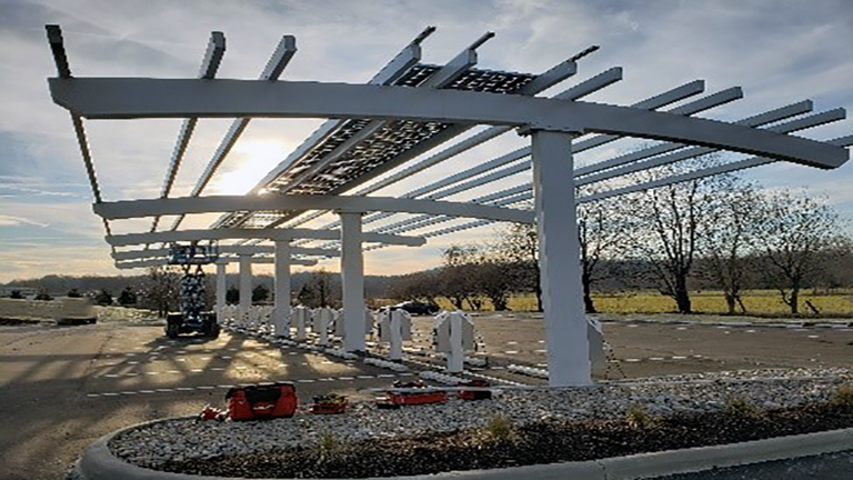 Solar Canopy Construction