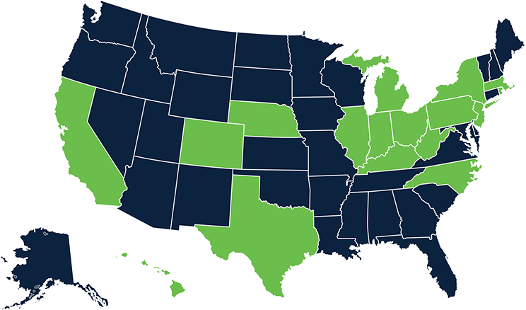 US States with Melink Solar projects