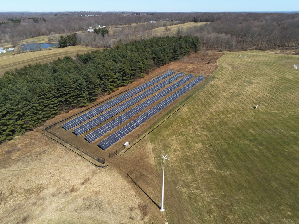 Kent State, Geauga ground mount solar array