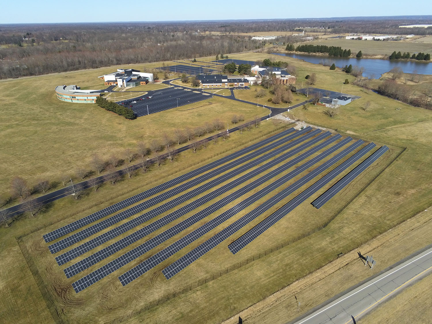 Kent State, Trumbull ground mount solar array