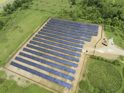 Mount Saint John's ground-mounted solar array installed by Melink Solar
