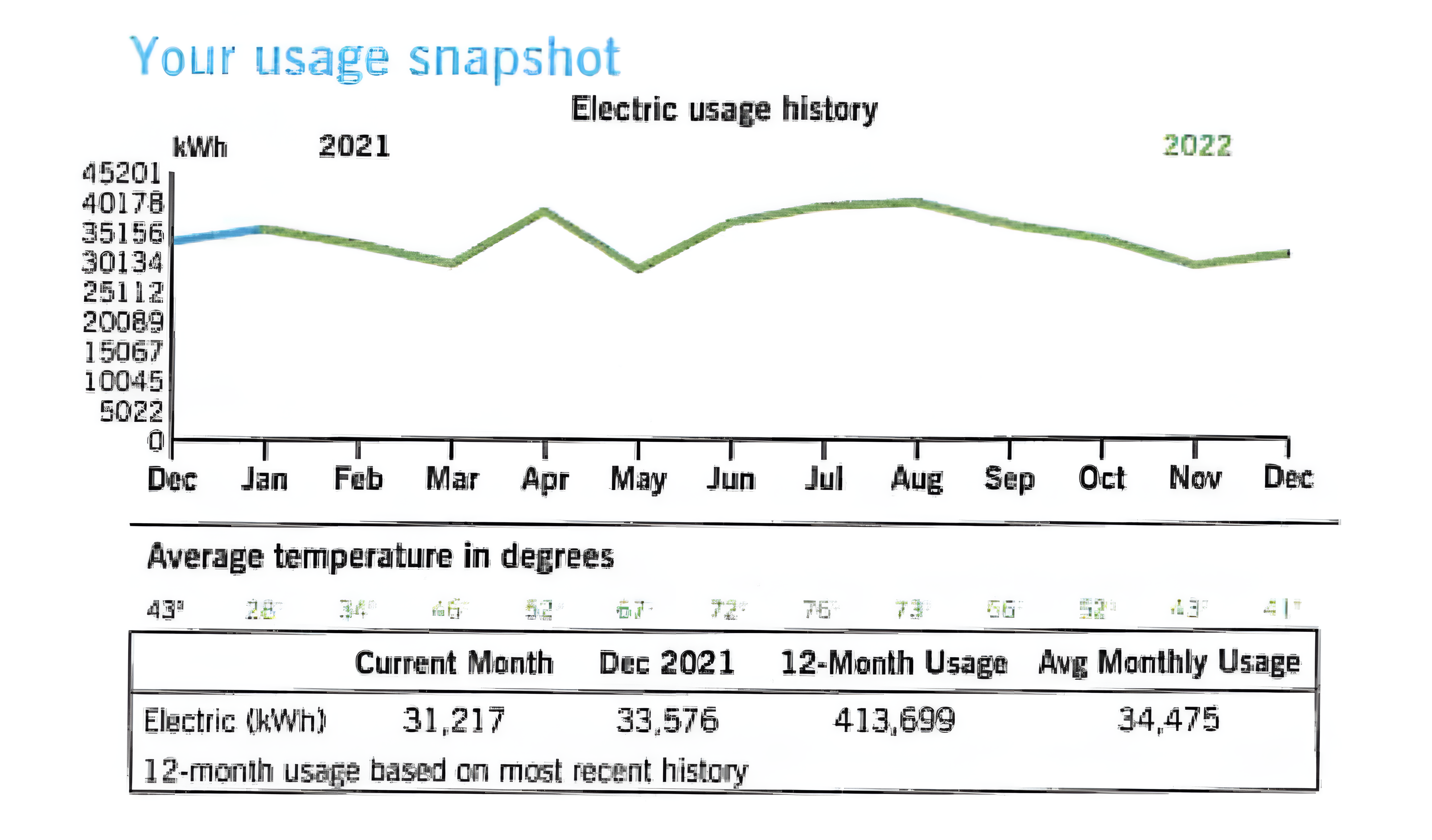 electric usage history graphic